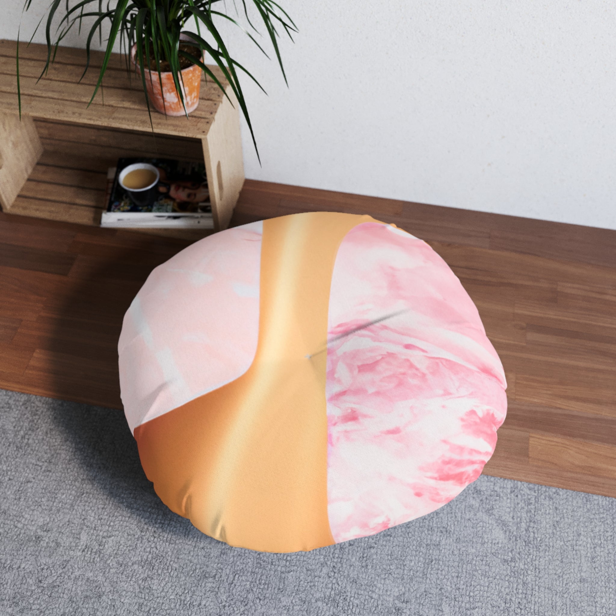 Mirage Collection - Round Tufted Floor Pillow