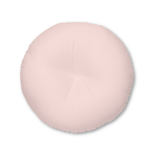Round Tufted Floor Pillow - Misty Rose