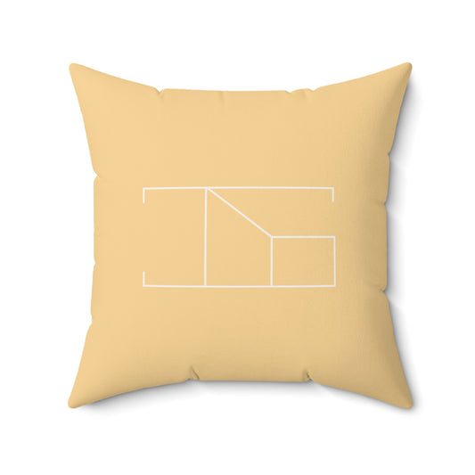Faux Suede Pillow - Yellow Sunrise