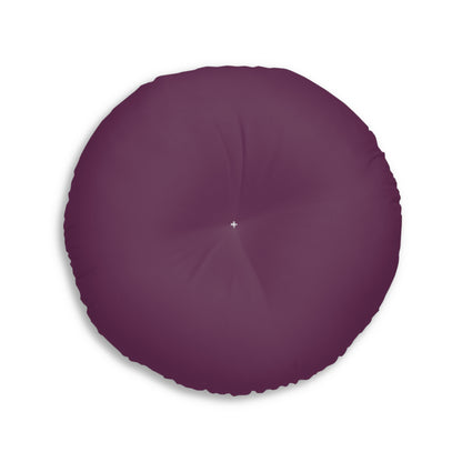 Round Tufted Floor Pillow - Plum Wine