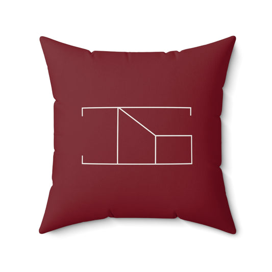 Faux Suede Pillow - Burgundy