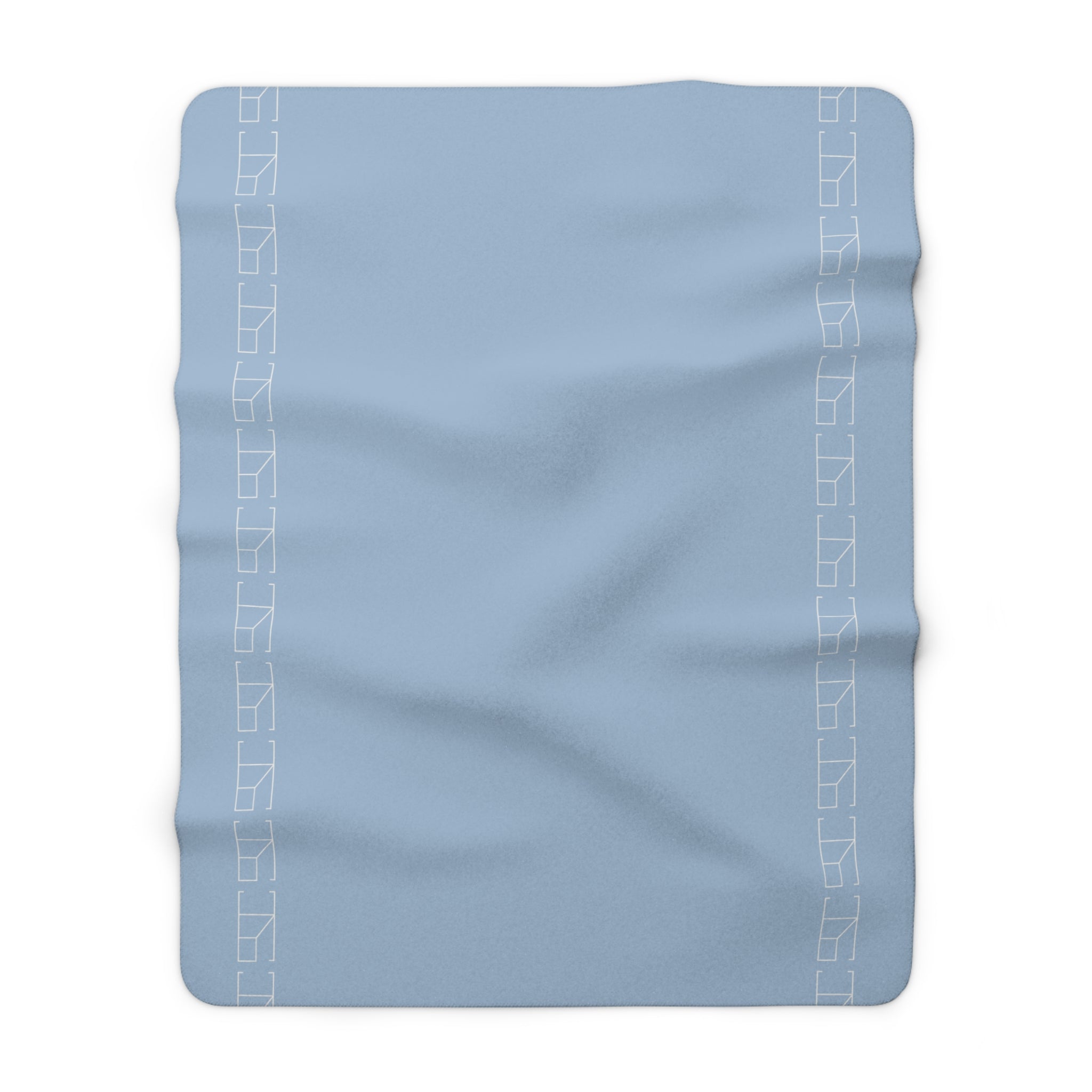 Sherpa Fleece Blanket - Blue Mist