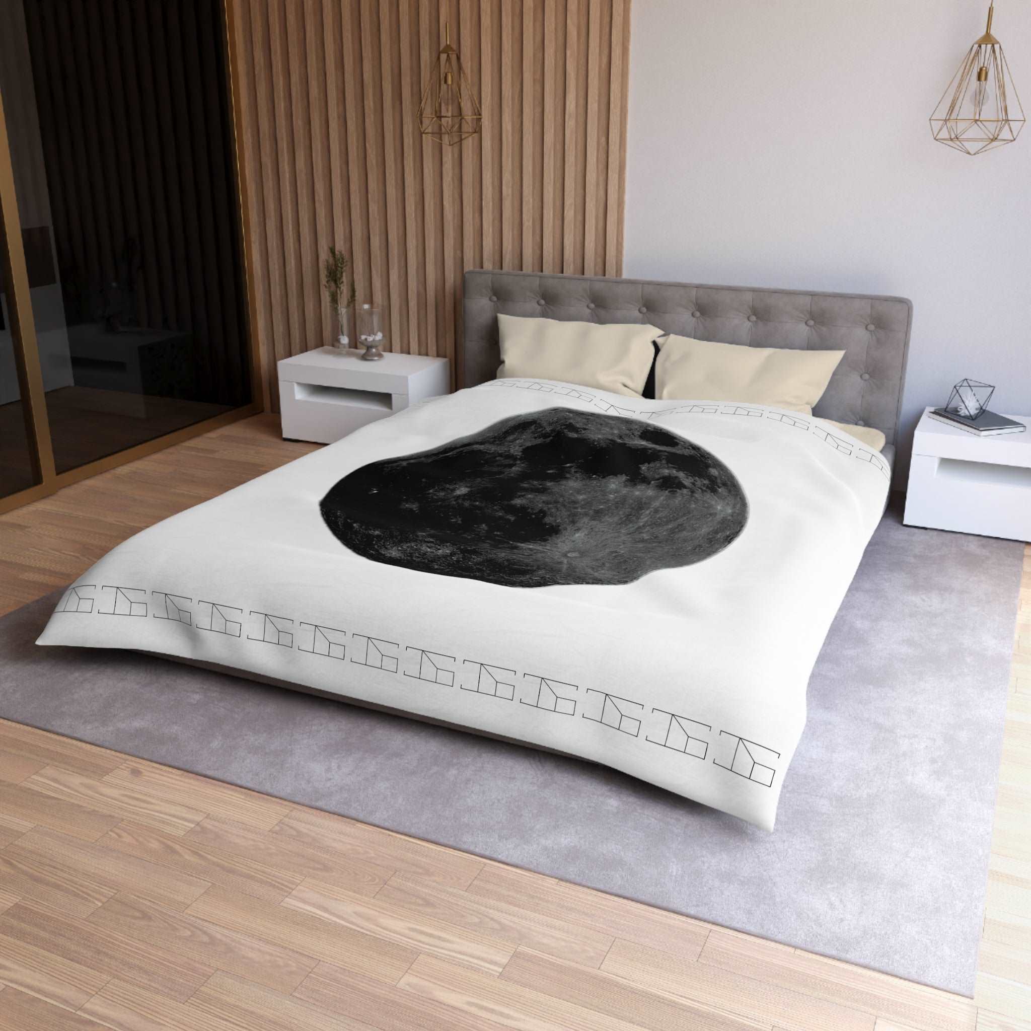 Duvet Cover - Nocturnal Silence Collection - Duvet CoversQueenWhiteJust Design