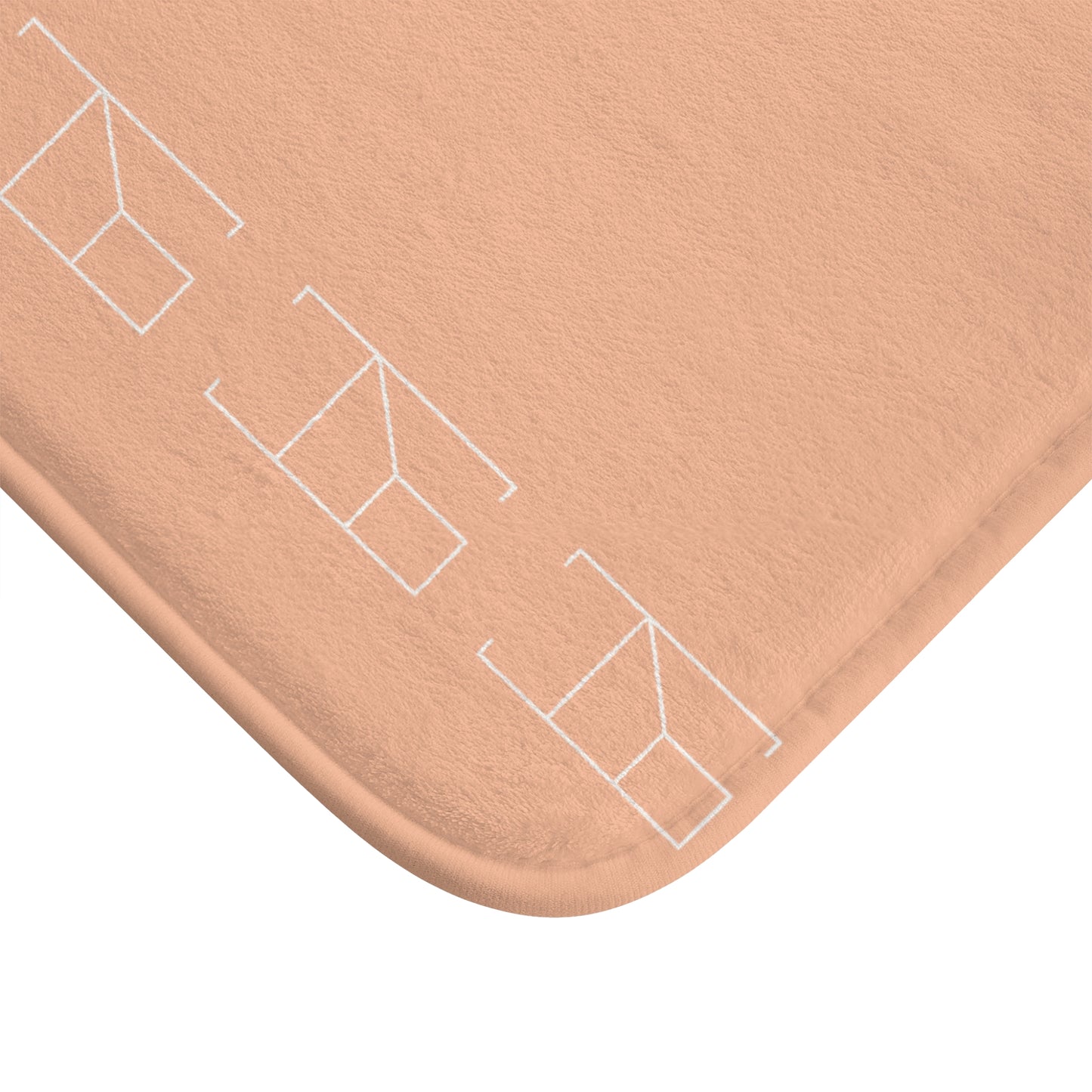 Memory Foam Bath Mat - Peach