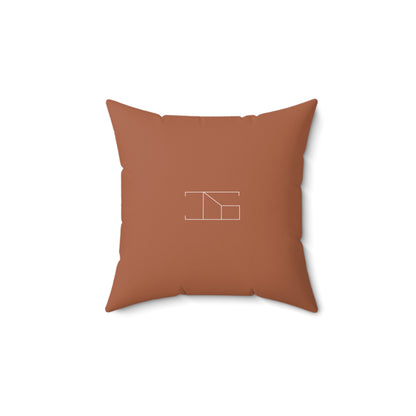 Faux Suede Throw Pillow - Brown Sugar