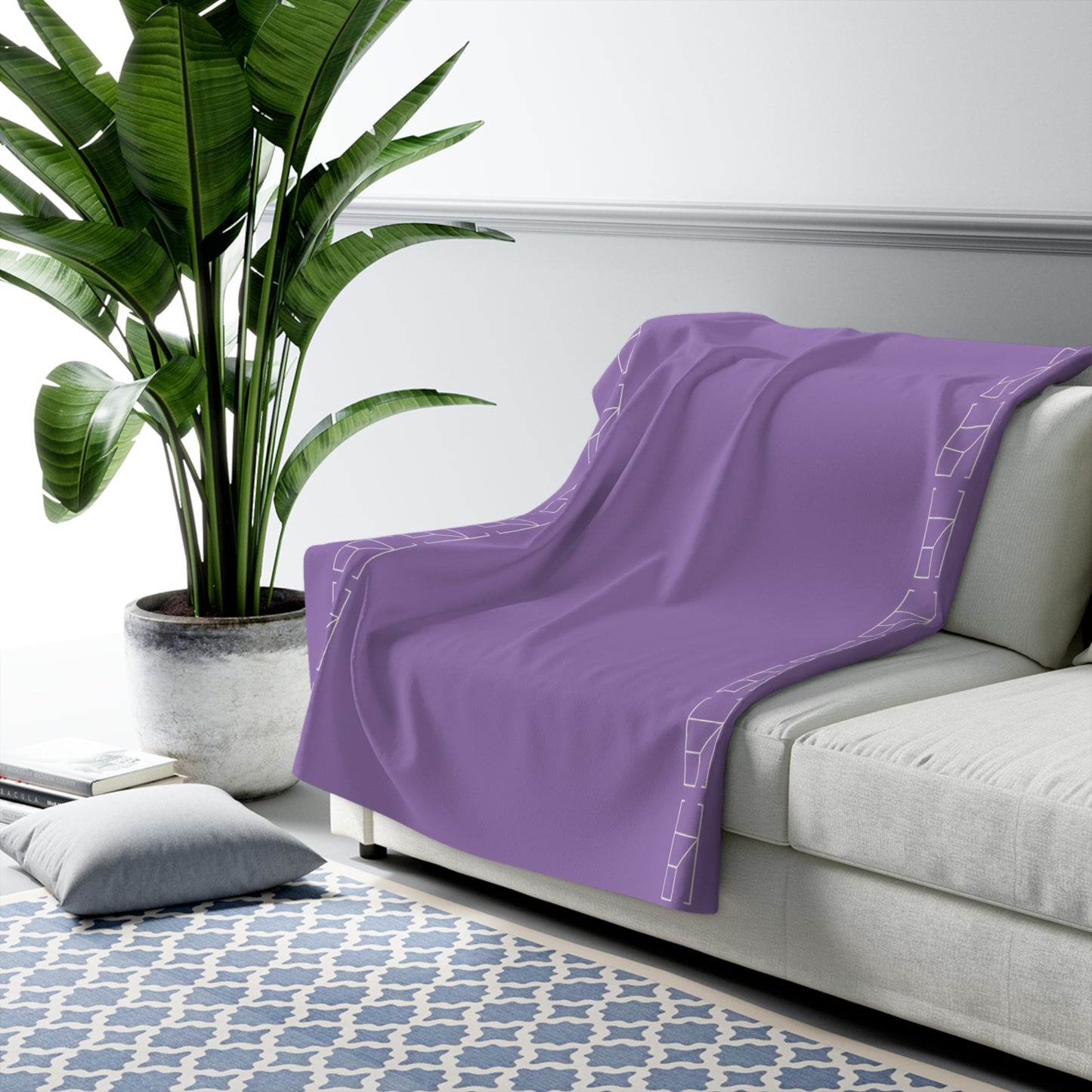 Sherpa Fleece Blanket - Mountain's Lavender