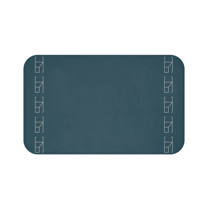 Memory Foam Bath Mat - Steel Blue