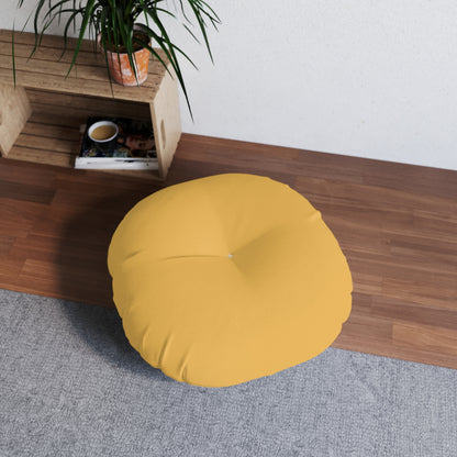 Round Tufted Floor Pillow - Hunyadi Yellow