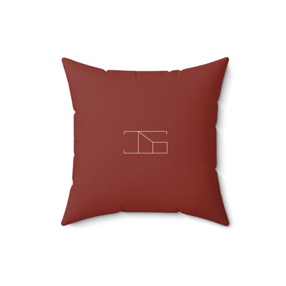 Faux Suede Throw Pillow - Burnt Umber