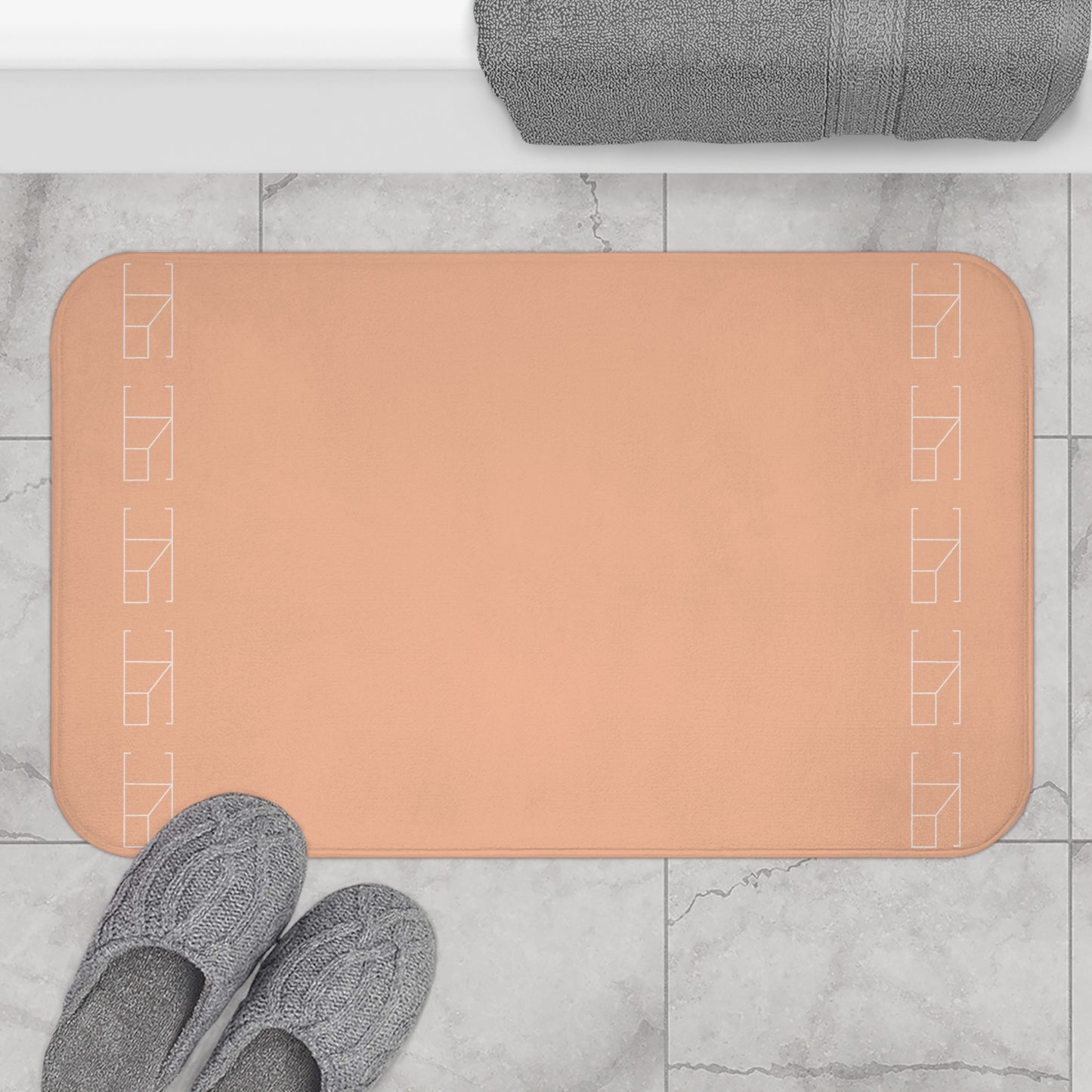 Memory Foam Bath Mat - Peach