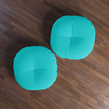 Round Tufted Floor Pillow - Robin Egg