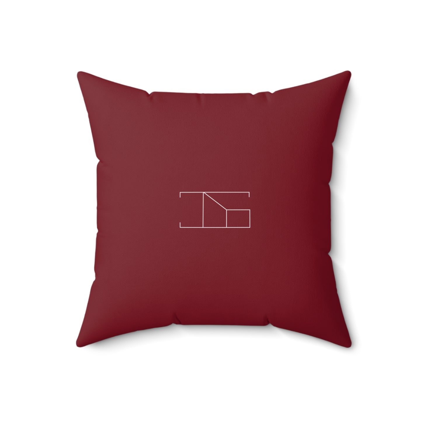 Faux Suede Throw Pillow - Burgundy