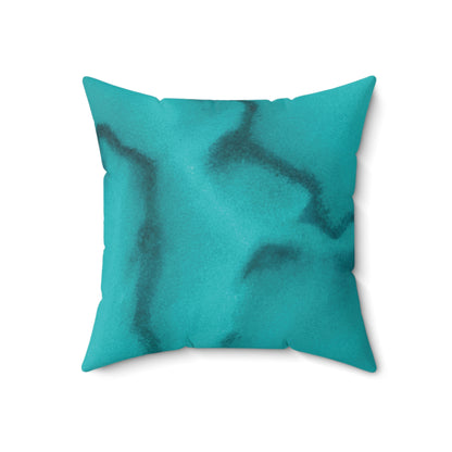 Azure Alchemy Collection - Faux Suede Throw Pillow