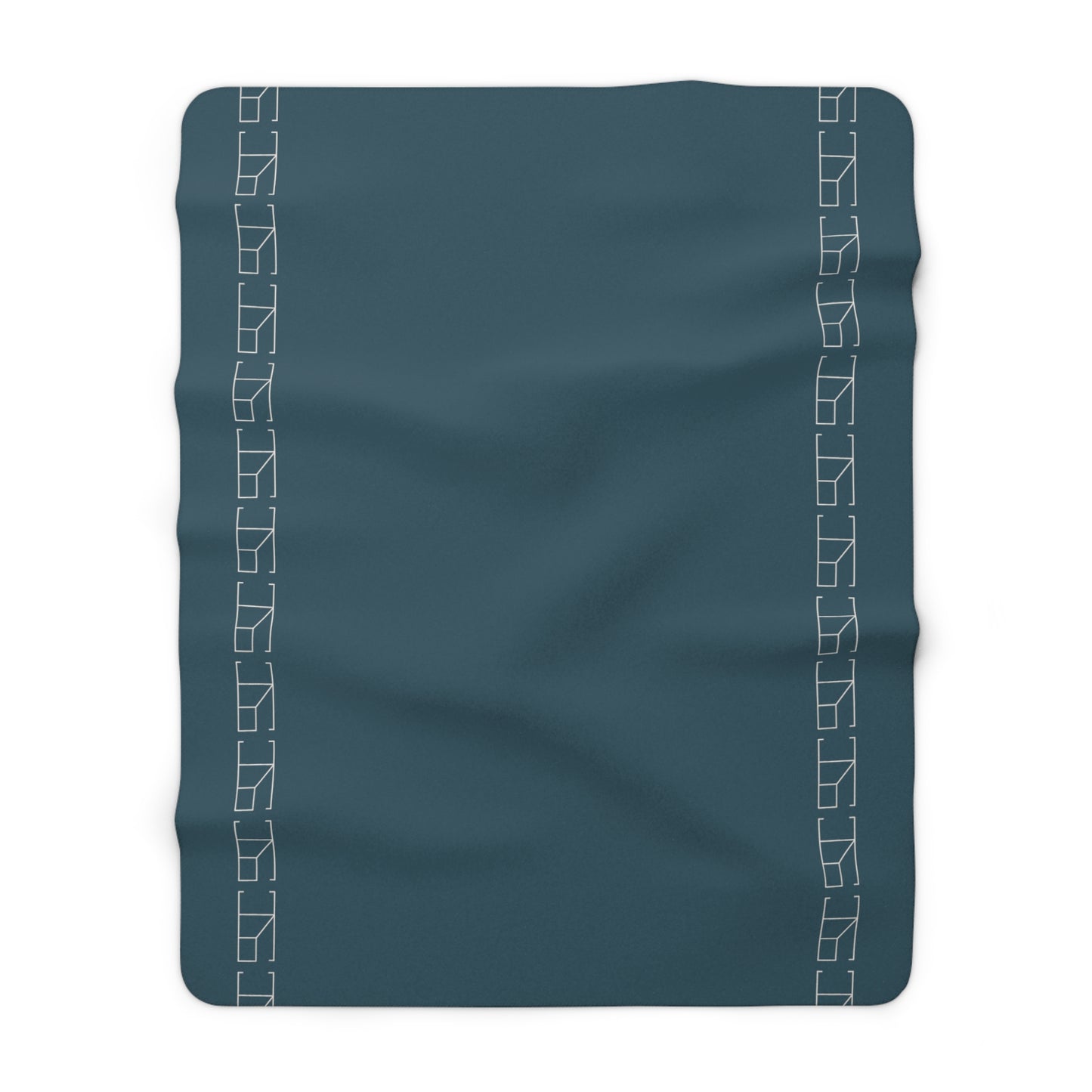 Sherpa Fleece Blanket - Steel Blue