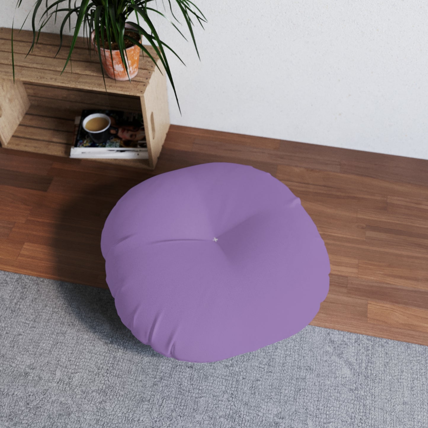 Round Tufted Floor Pillow - Mountain's Lavender