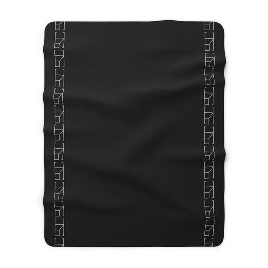 Sherpa Fleece Blanket - Obsidian Noir