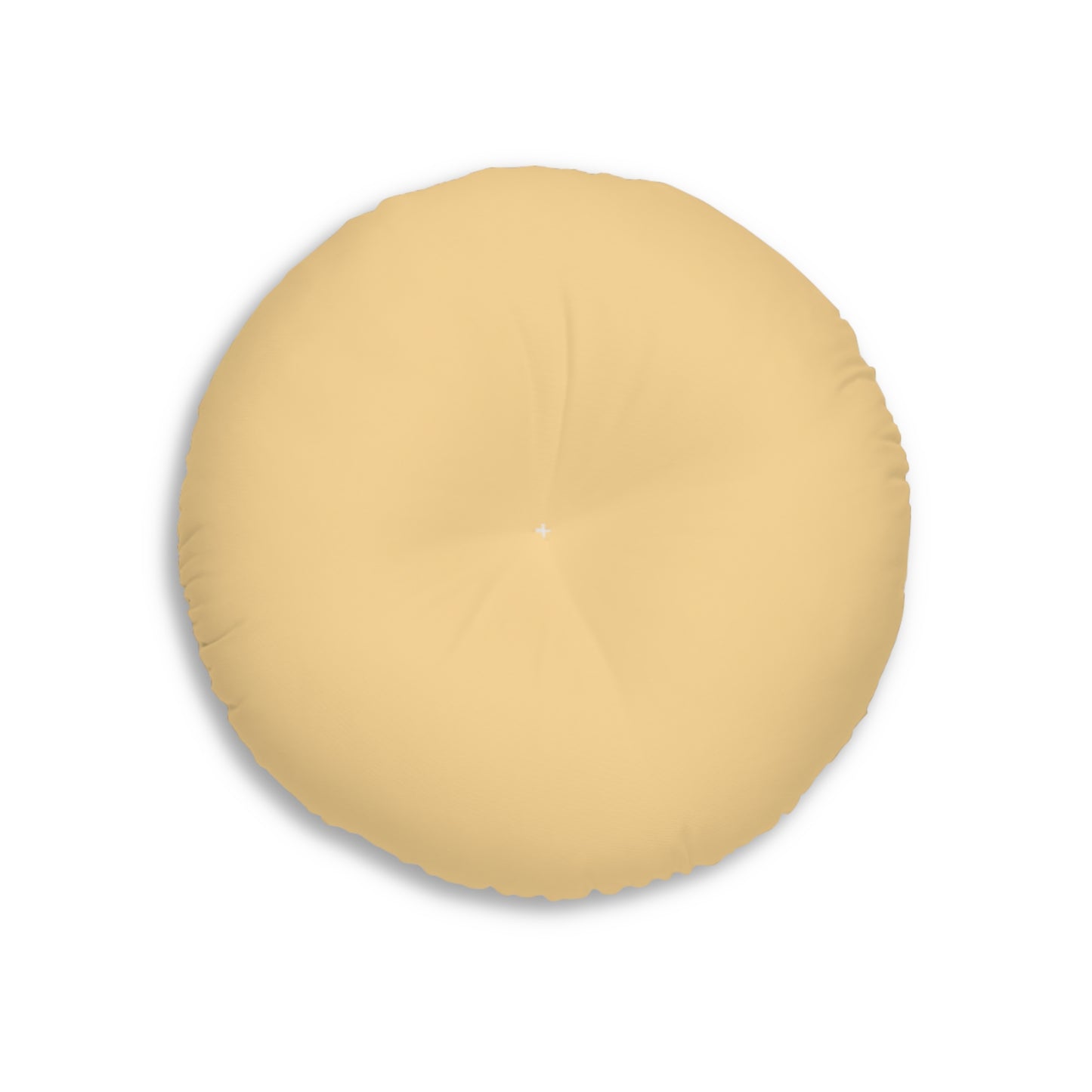 Round Tufted Floor Pillow - Yellow Sunrise