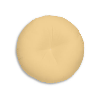 Round Tufted Floor Pillow - Yellow Sunrise