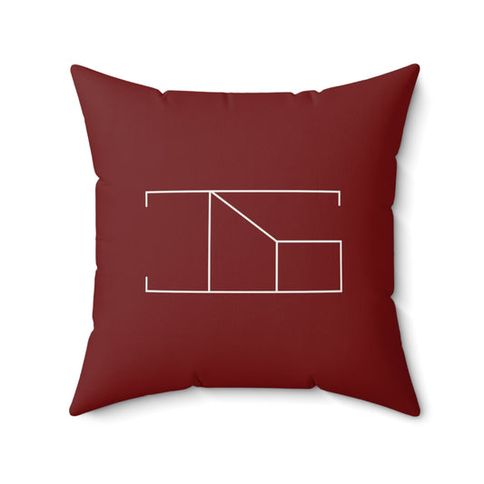 Faux Suede Throw Pillow - Barn Red 28