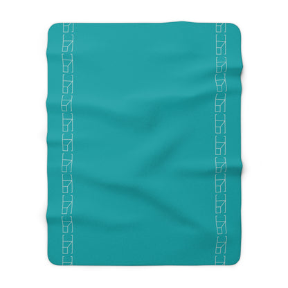 Sherpa Fleece Blanket - Verdigris