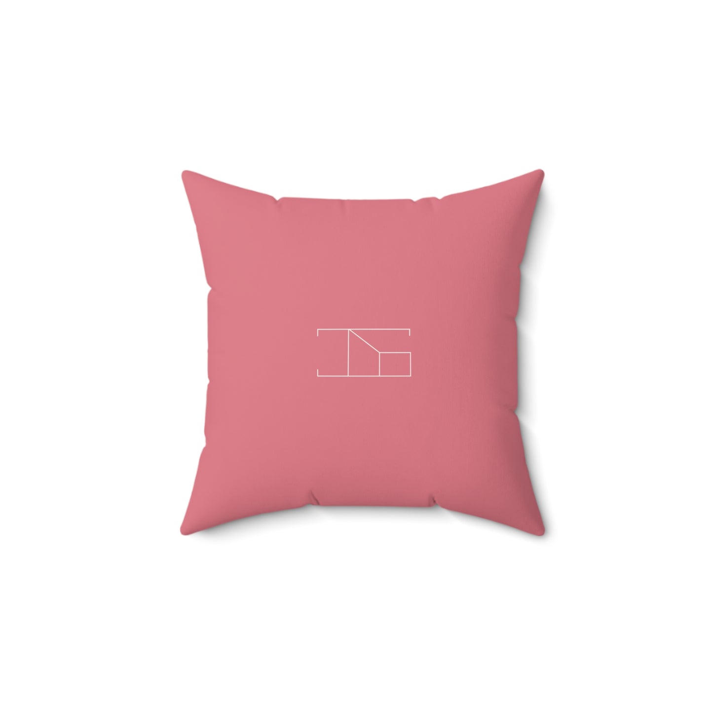 Faux Suede Throw Pillow - Light Coral