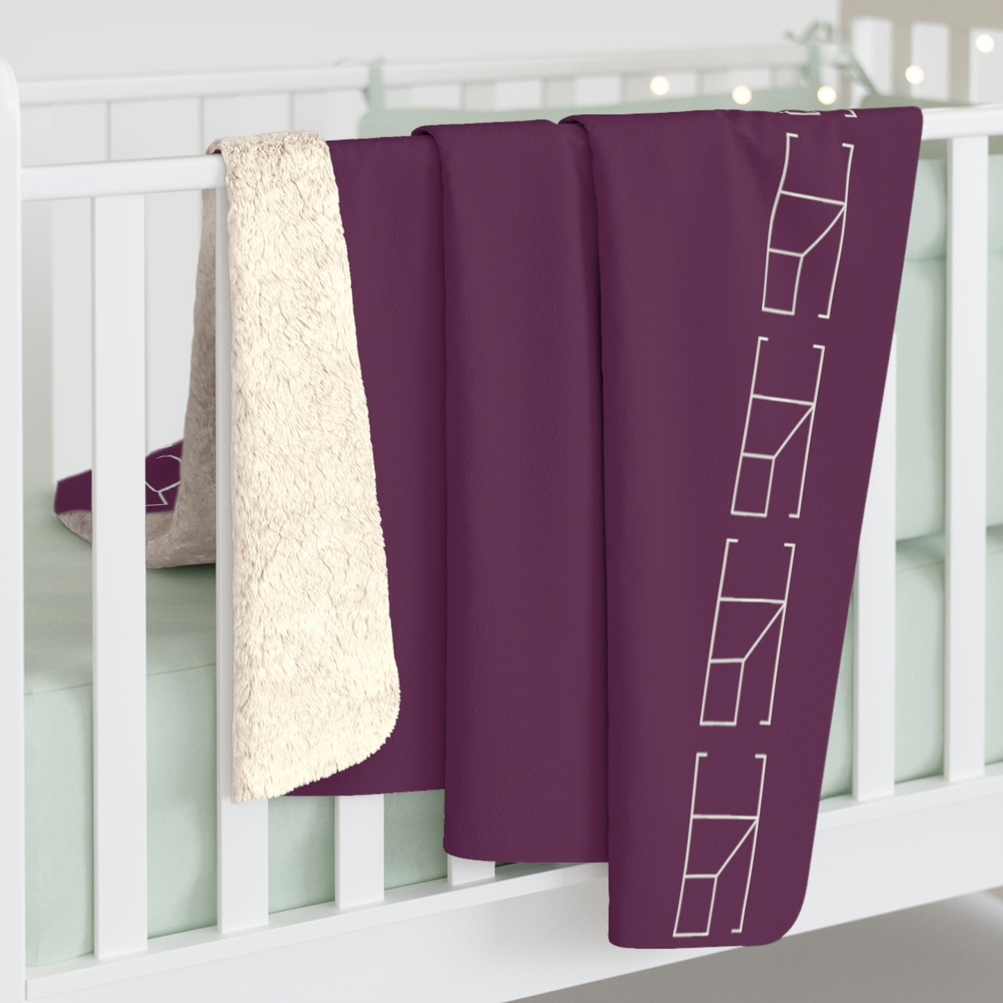 Sherpa Fleece Blanket - Plum Wine