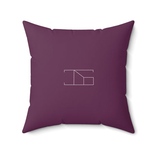 Faux Suede Throw Pillow - Plum Wine