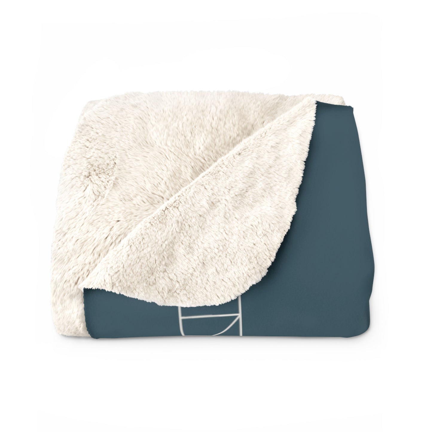 Sherpa Fleece Blanket - Steel Blue