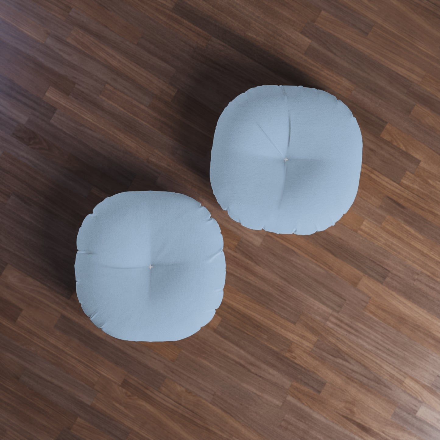 Round Tufted Floor Pillow - Blue Mist