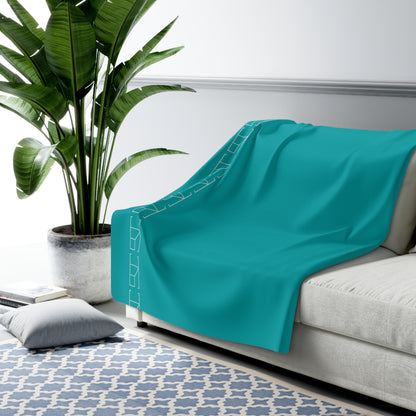 Sherpa Fleece Blanket - Verdigris