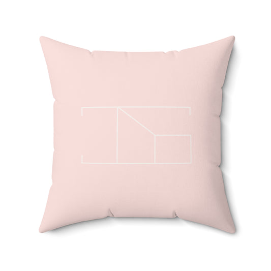 Faux Suede Throw Pillow - Misty Rose