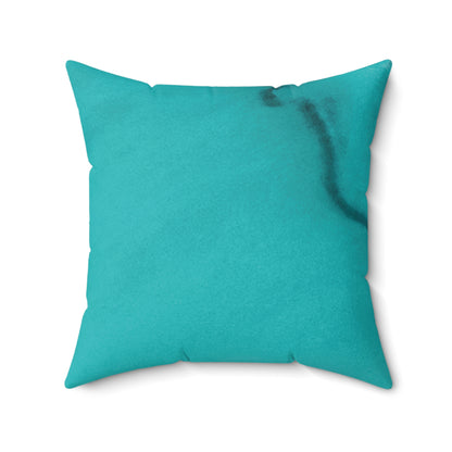 Azure Alchemy Collection - Faux Suede Throw Pillow