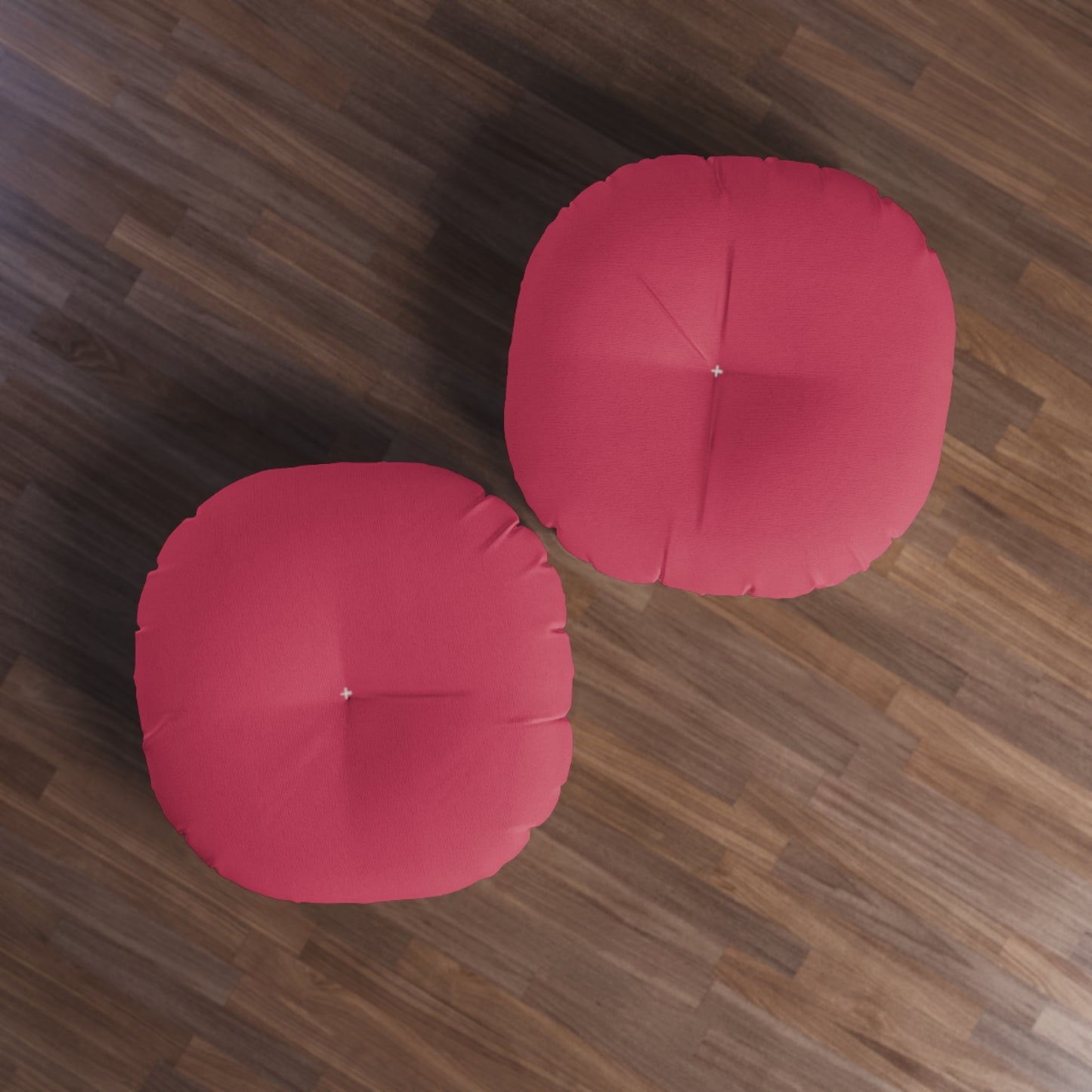 Round Tufted Floor Pillow - Cerise