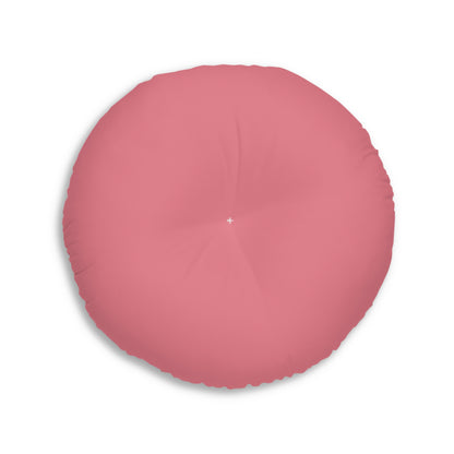 Round Tufted Floor Pillow - Light Coral