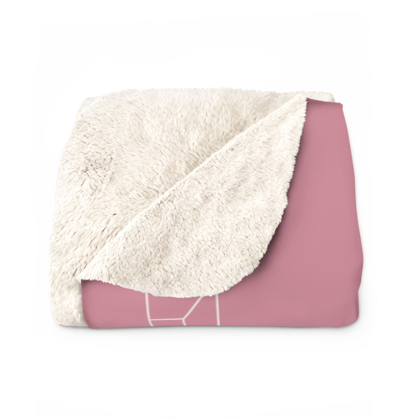 Sherpa Fleece Blanket - Vintage Puce Pink