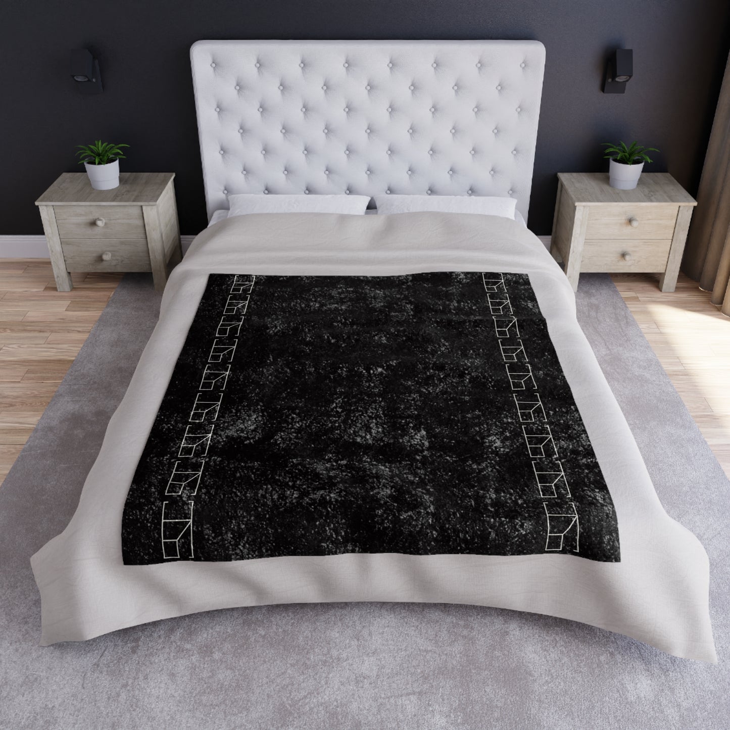 Velveteen Blanket - Obsidian Noir