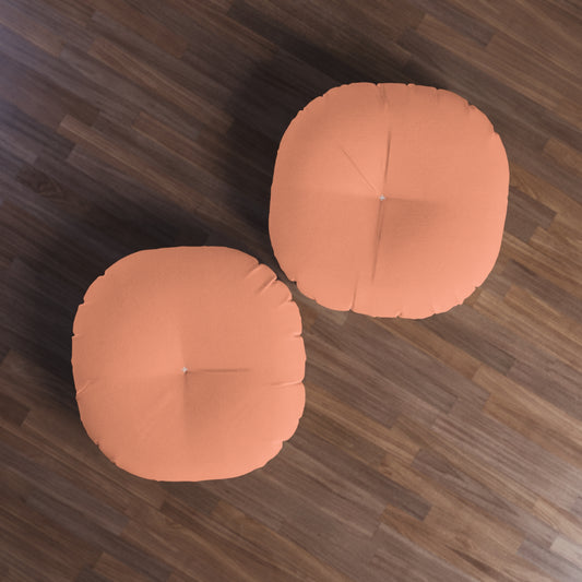 Round Tufted Floor Pillow - Tangerine