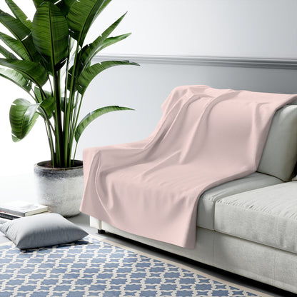 Sherpa Fleece Blanket - Misty Rose