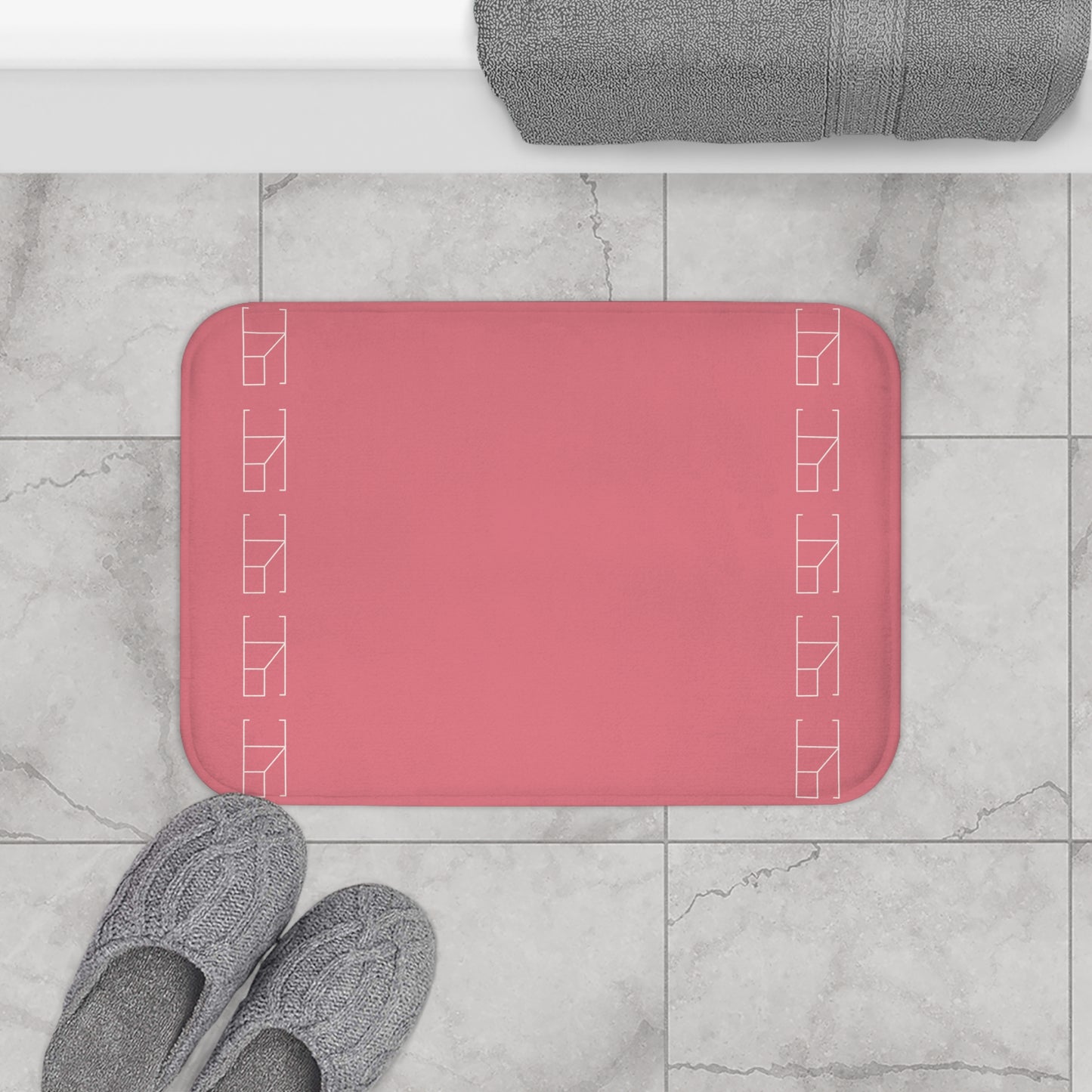 Memory Foam Bath Mat - Light Coral