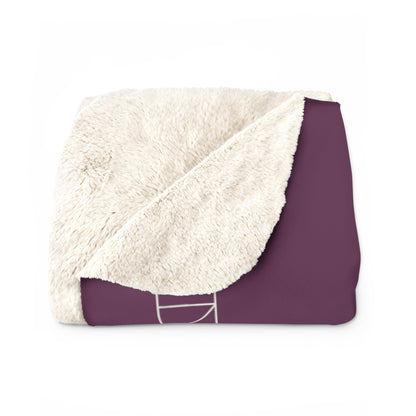 Sherpa Fleece Blanket - Plum Wine