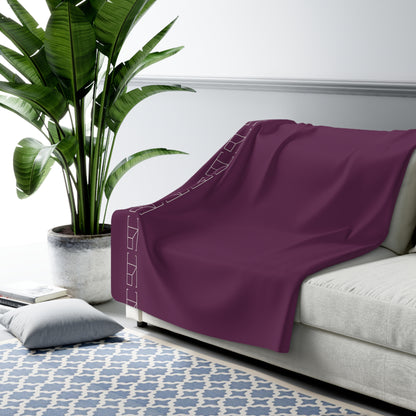 Sherpa Fleece Blanket - Plum Wine