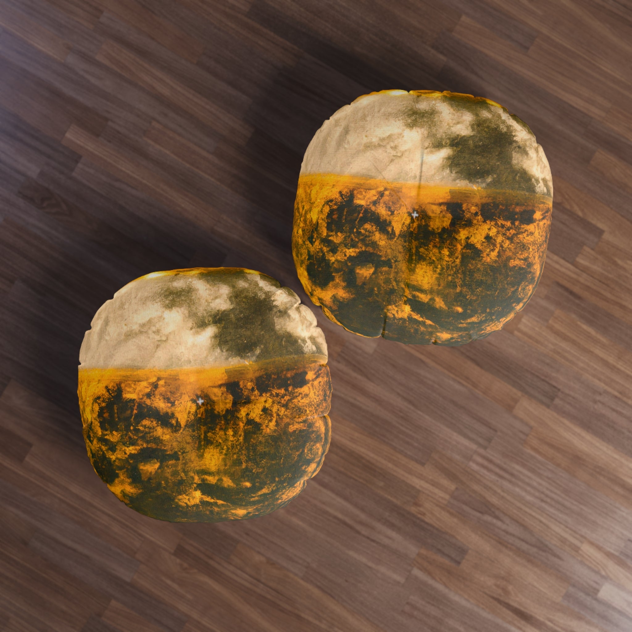 Gilded Twilight Collection - Round Tufted Floor Pillow