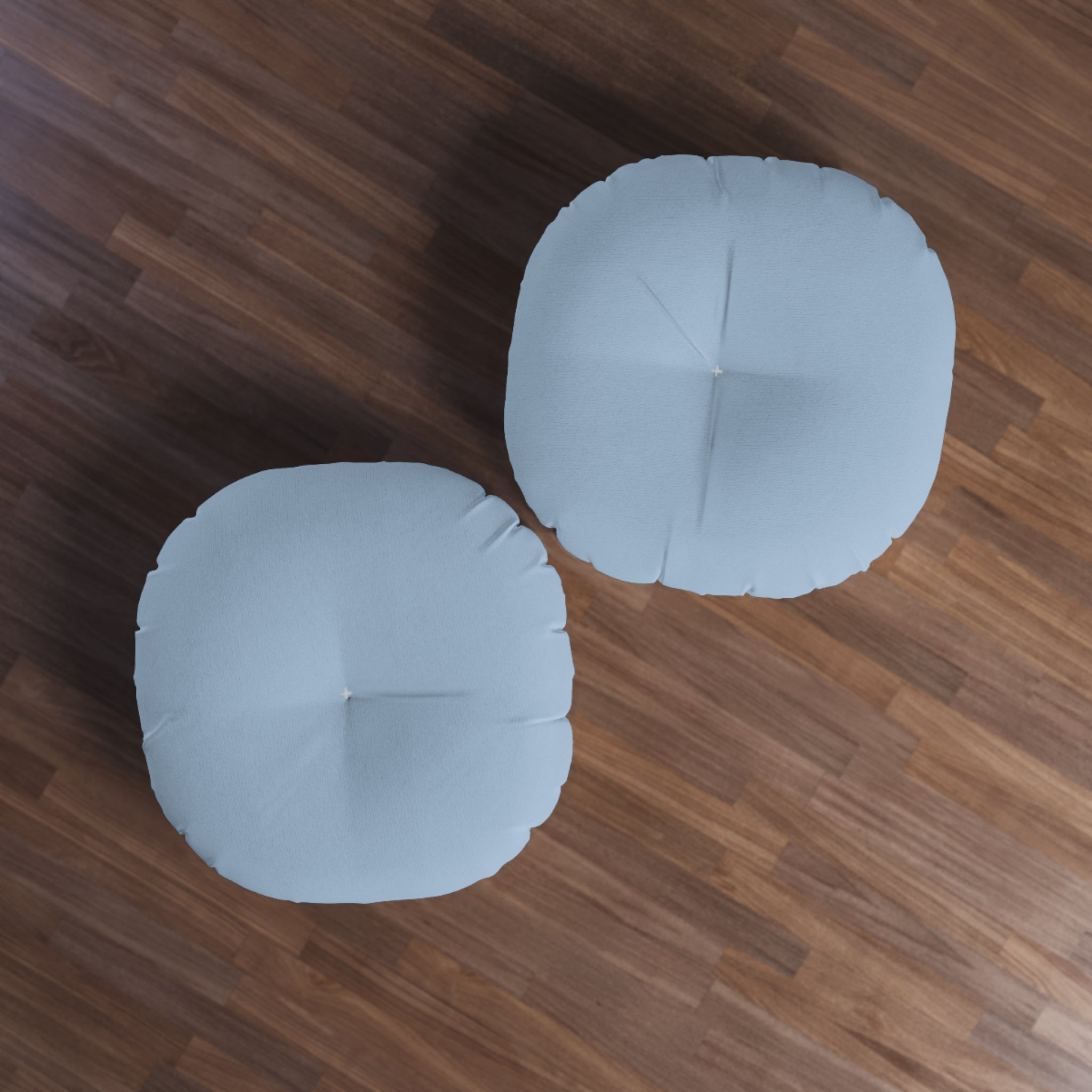 Round Tufted Floor Pillow - Blue Mist