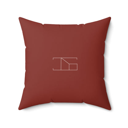 Faux Suede Throw Pillow - Burnt Umber