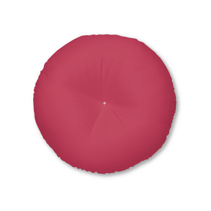 Round Tufted Floor Pillow - Cerise