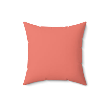 Faux Suede Throw Pillow - Salmon