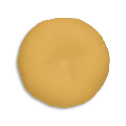 Round Tufted Floor Pillow - Hunyadi Yellow