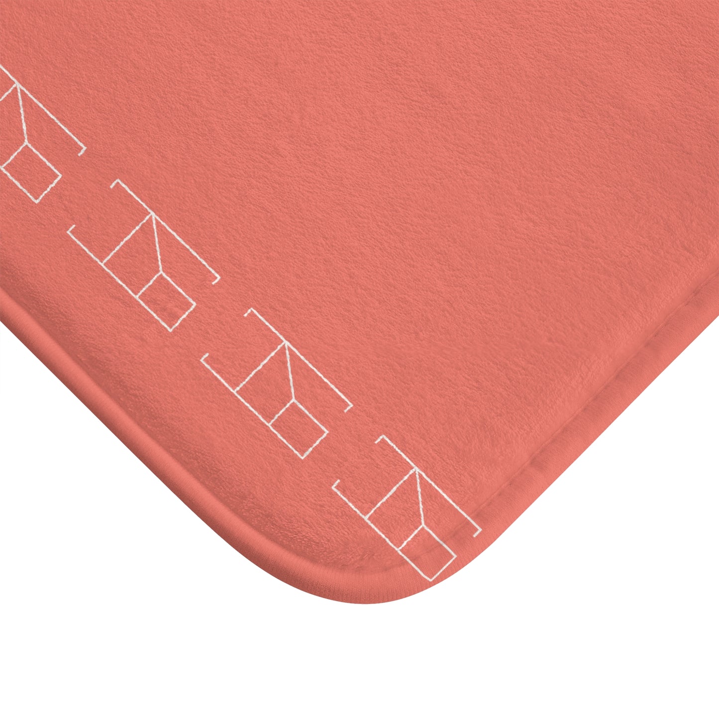 Memory Foam Bath Mat - Salmon