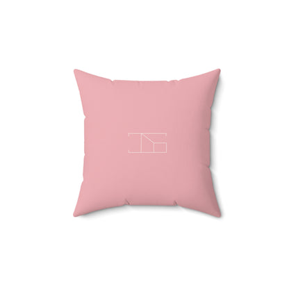 Faux Suede Throw Pillow - Cherry Blossom