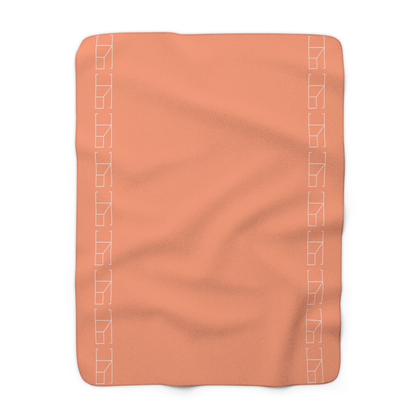 Sherpa Fleece Blanket - Tangerine